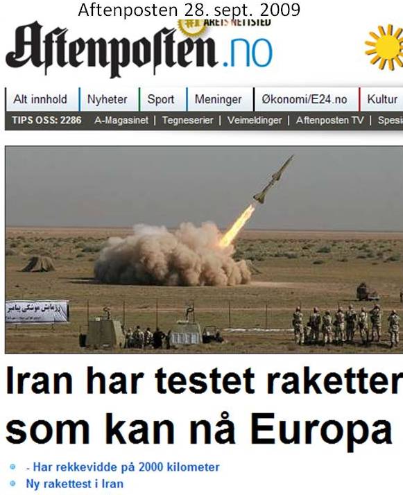Irans raketter når Israel og Europa