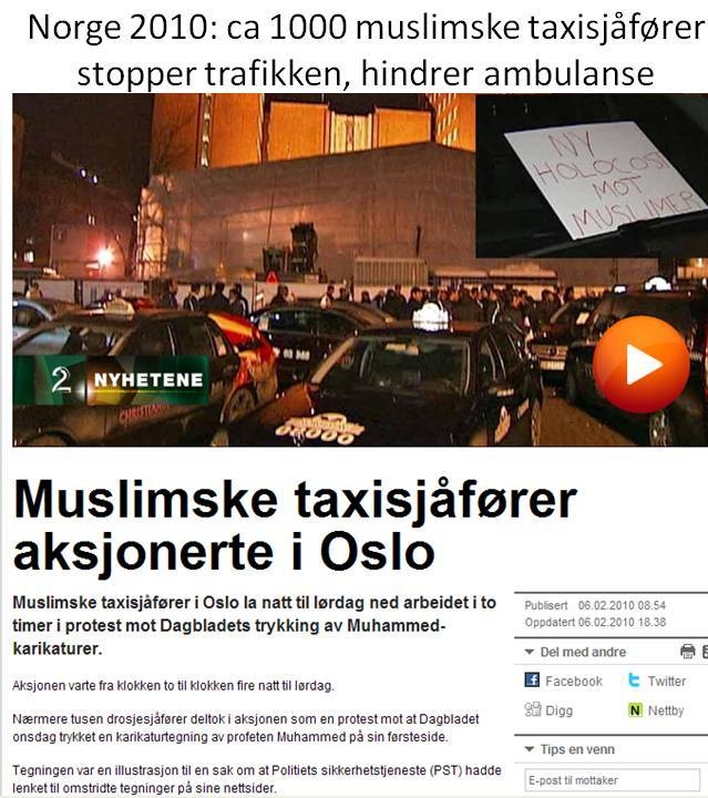 Islam muslimer i Norge 2010 taxiprotest