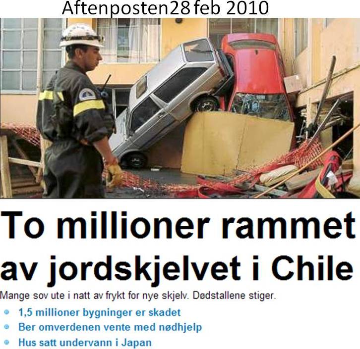 27 februar jordskjelv og tsunami i Chile
